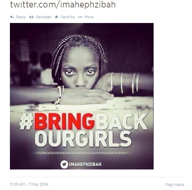 Vitale's image that was misappropriated by the #bringbackourgirls campaign. 