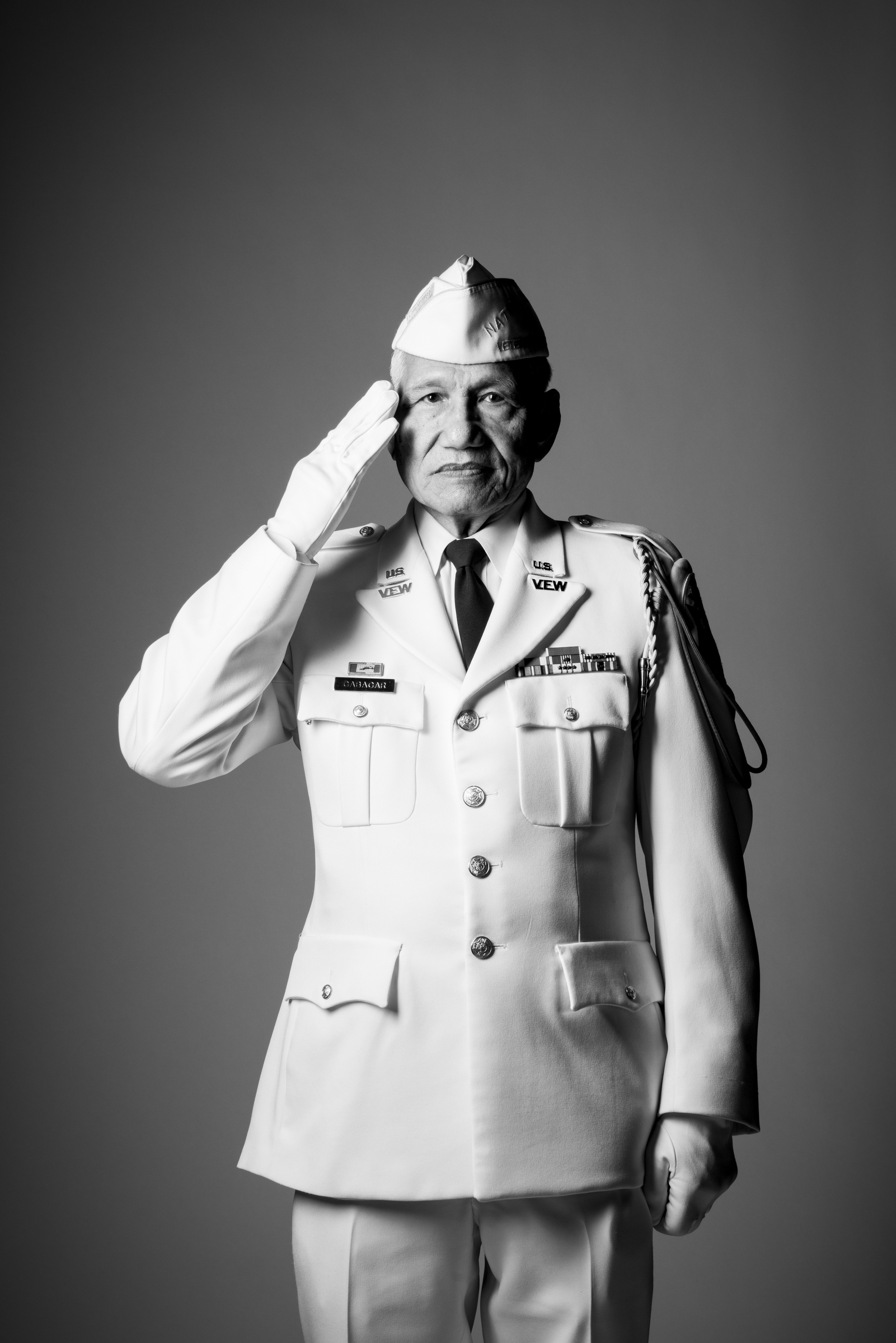 Jay F. Cabacar achieved the highest enlisted rank in the Army, Sergeant Major. However, making rank was the least of his worries. Cabacar enlisted in March of ‘62, which landed him squarely in the Vietnam conflict. As a transportation specialist, he saw war up close and personal. In fact, Cabacar was part of the Tet Offensive, one of the largest military campaigns of the Vietnam War. “Being a veteran is the highest honor,” Cabacar notes. “It’s my tribute to the greatest country in the world. God bless the USA!” 2014 © Stacy L. Pearsall