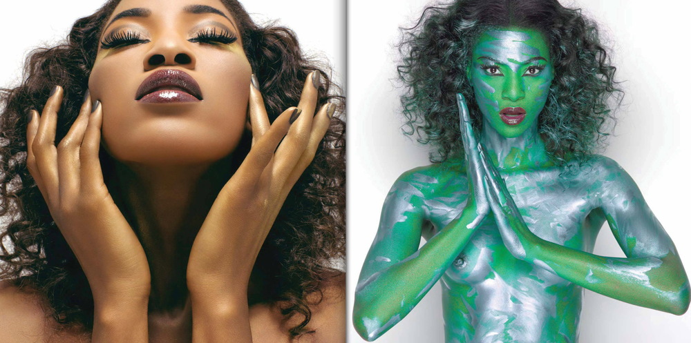  Left: Beauty Study #1364, Naoumie, photographed for Kurv Magazine editorial in New York City, May 2013.&nbsp;Right: Beauty Study #1365 Naoumie, photographed for Kurv Magazine editorial in New York City, May 2013.. Body painting: Patrycja Korzeniak. 