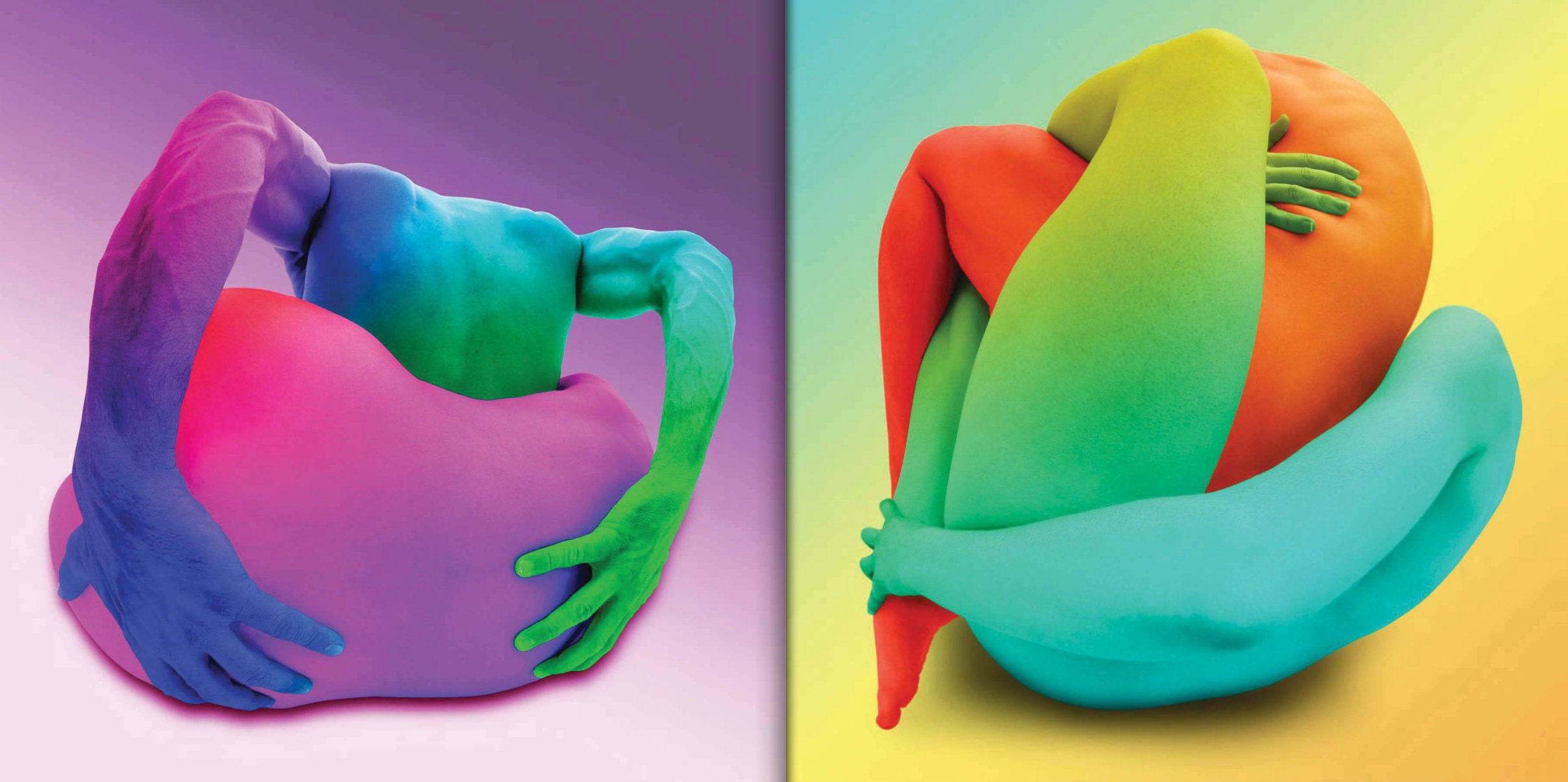 Left: Body Knot #186, Photographed in New York City, 2000. Right: Body Knot #256, Photographed in New York City, 2000. © Howard Schatz and Beverly Ornstein