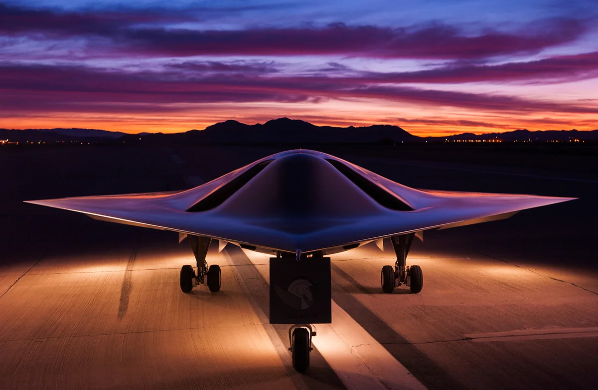 Future of Flying: X-47A Pegasus Drone, Naval Air Weapons Station, China Lake, California National Geographic 2003 © Joe McNally