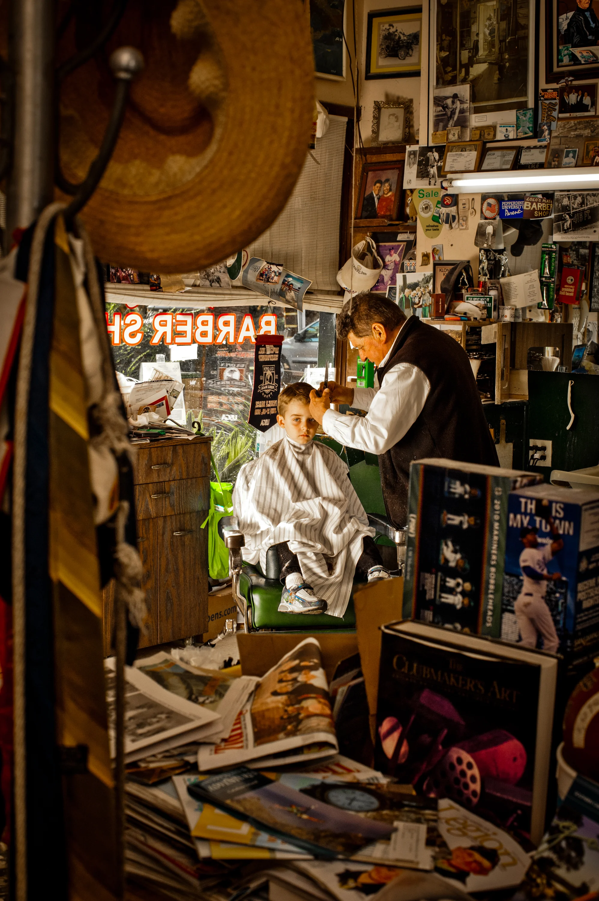 Lolo's Barbershop on Catalina Island, California. © Rob Hammer