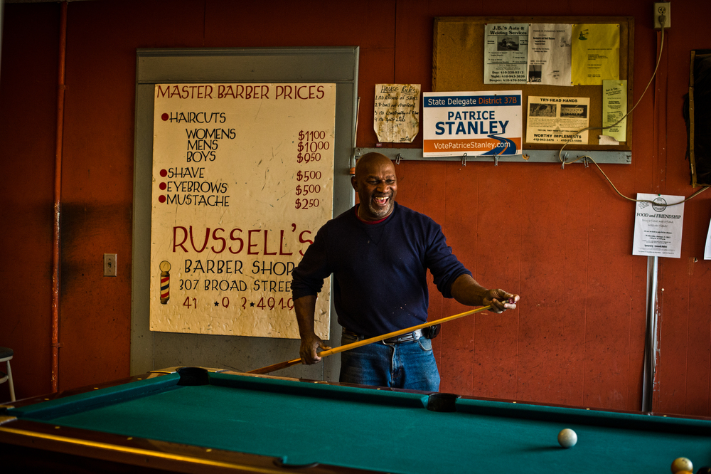  Russell's Barbershop in Hurlock, Maryland&nbsp;© Rob Hammer 