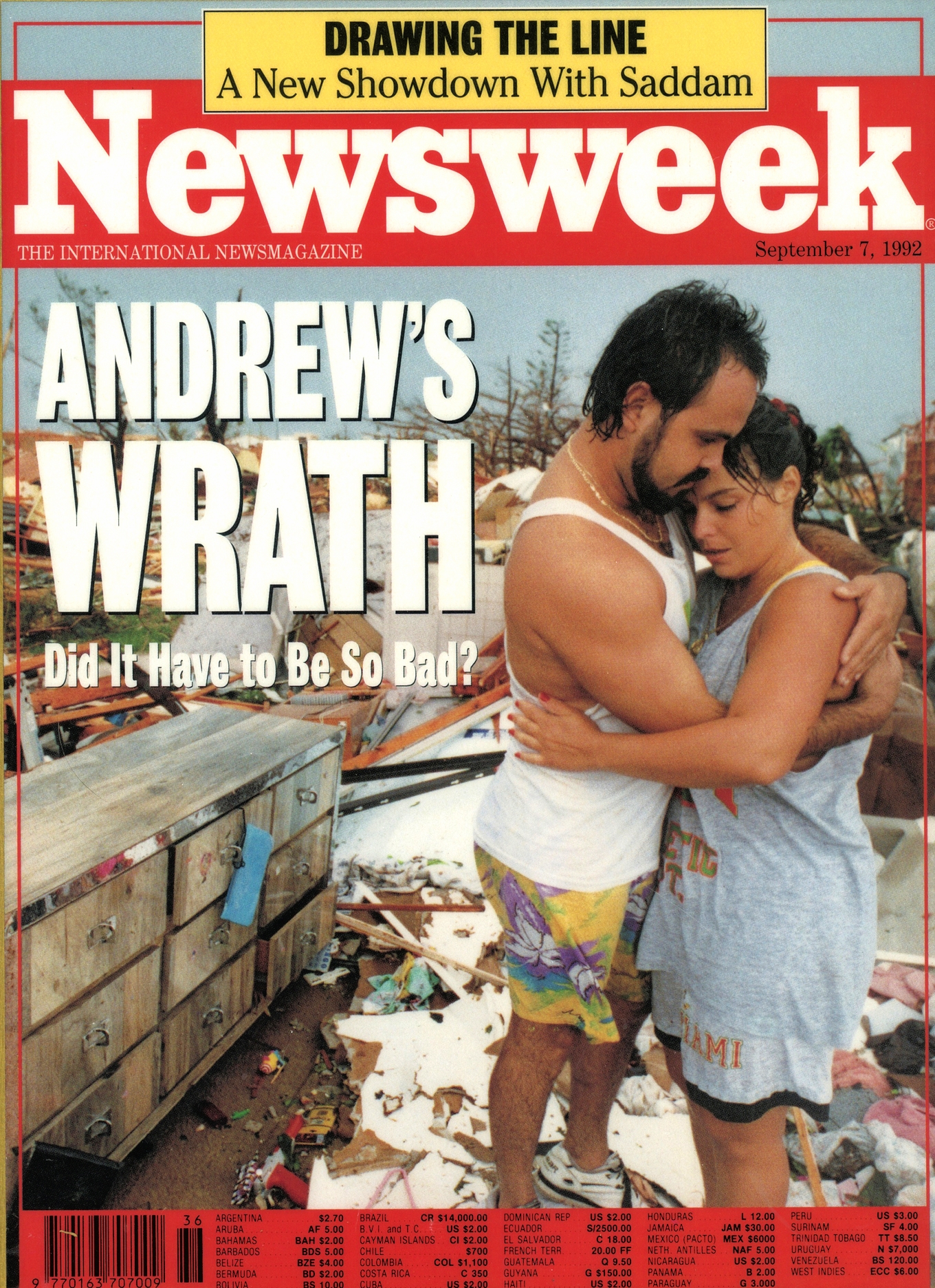 Hurricane Andrew cover of Newsweek.