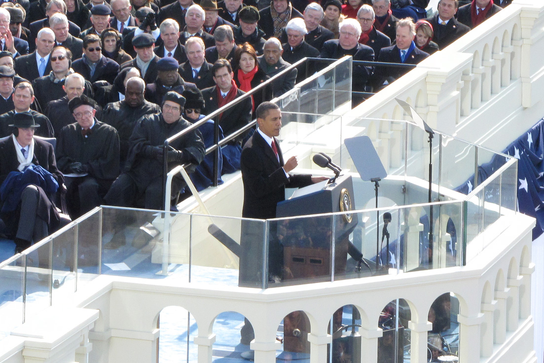 Close-up of President Obama when zoomed in. © David Bergman