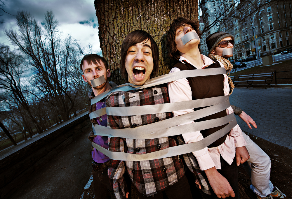   Members of the band Armor&nbsp;For&nbsp;Sleep&nbsp;pose for a portrait in New York. March 20, 2008&nbsp;© David Bergman  