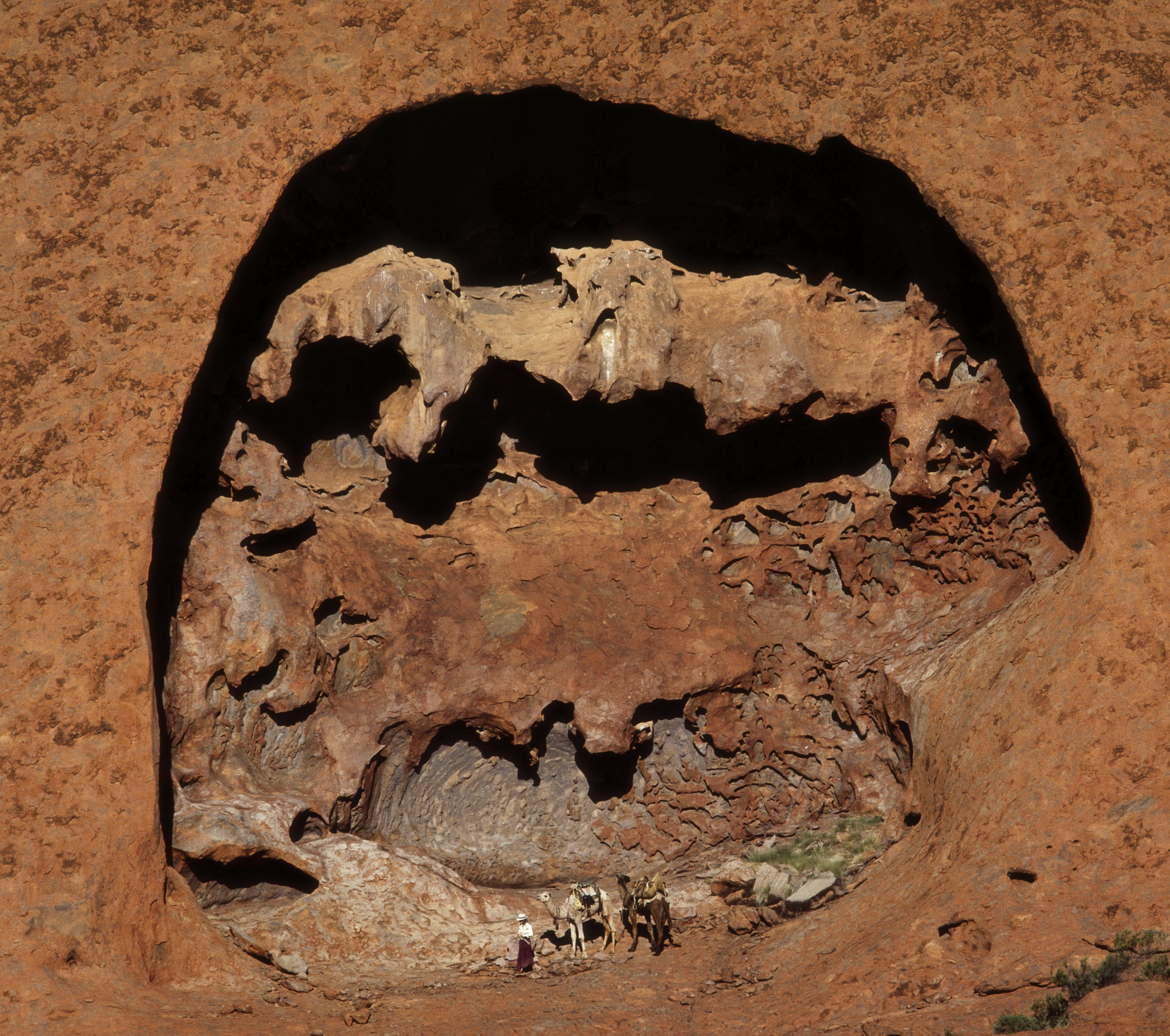 The cave at Ayers Rock. © Rick Smolan/Against All Odds Productions