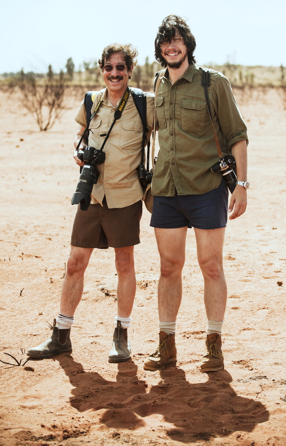   Rick Smolan and Adam Driver on the set of&nbsp;Tracks at Ayers Rock. © Matt Nettheim/See-Saw Films&nbsp;  