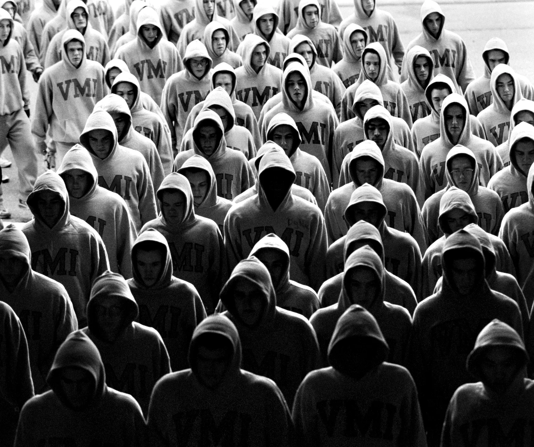 The (then) all male student body at Virginia Military Institute. © Nancy Andrews/The Washington Post