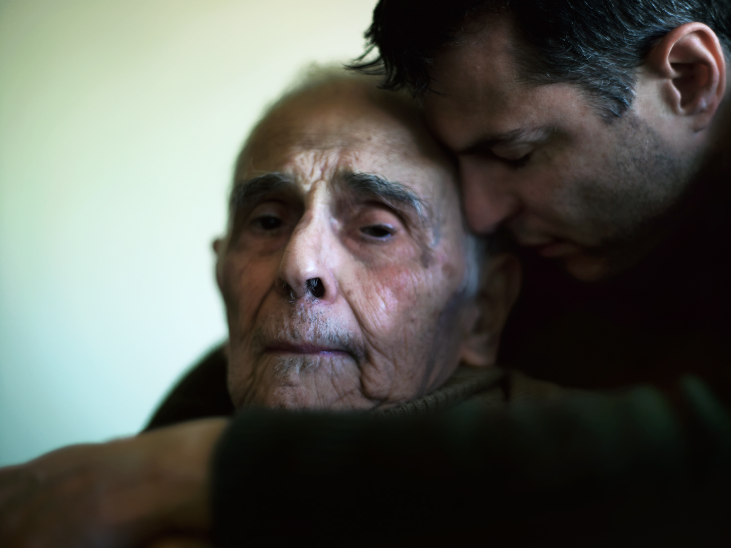 “I spent the whole night with him, holding his hand, listening to him breathe, wondering when it would be his last. He died in his bed, at home, with Carla and I next to him." From Days with My Father. © Phillip Toledano