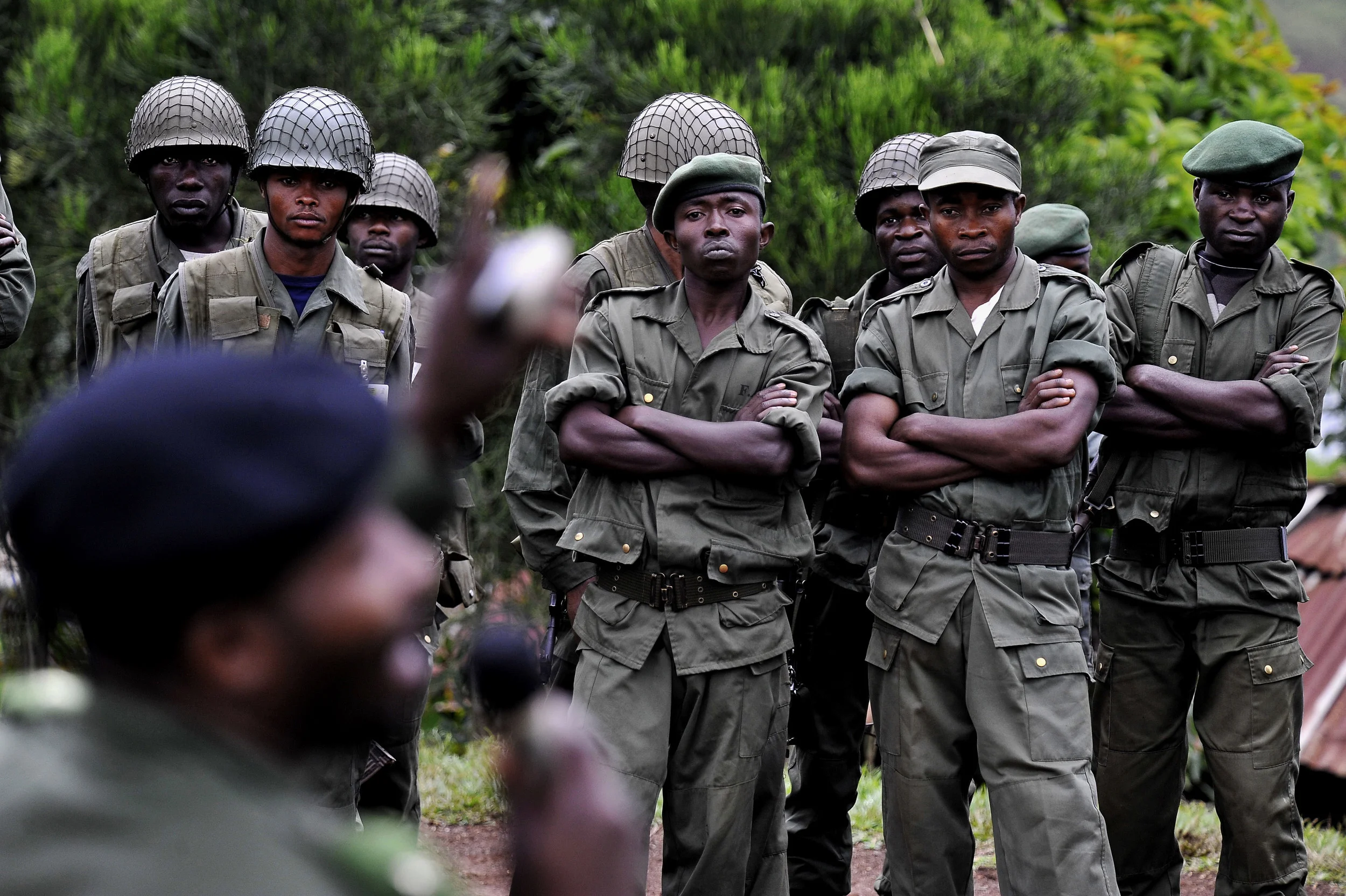 Congo’s War on Women: Rape as a Tool of War: Congolese National Army soldiers listen to sensitivity training. © Mary F. Calvert/The Washington Times /ZUMAPRESS.com
