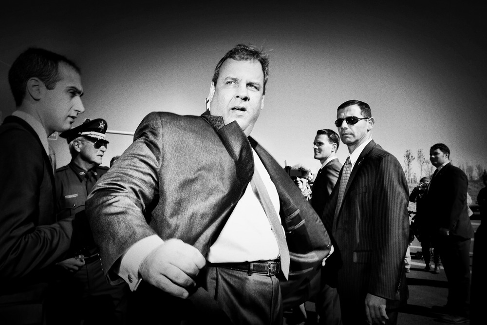    Politics in Black &amp; White:   &nbsp;  New Jersey Governor Chris Christie. © Mark Peterson/   ReduxPictures   