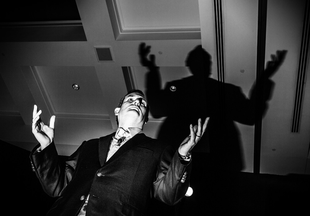    Politics in Black &amp; White:   &nbsp;Ted Cruz casting shadows in Atlanta. © Mark Peterson/   ReduxPictures   
