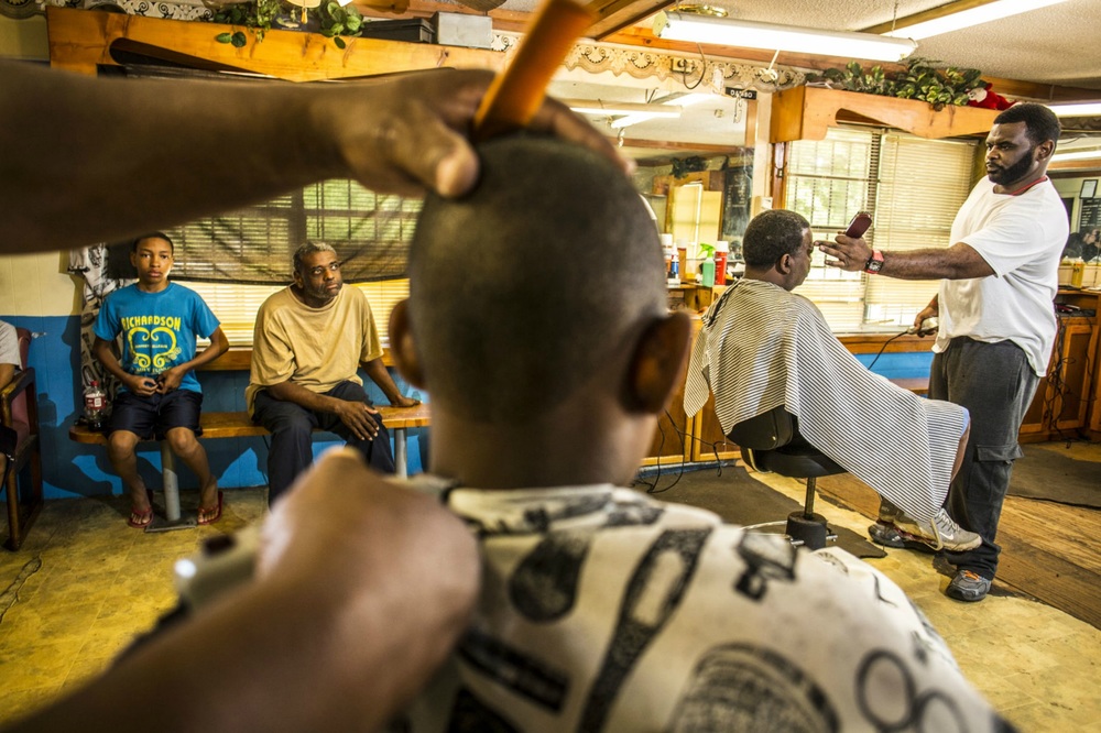   Barber shop in Alabama. © Mark Peterson/   ReduxPictures   