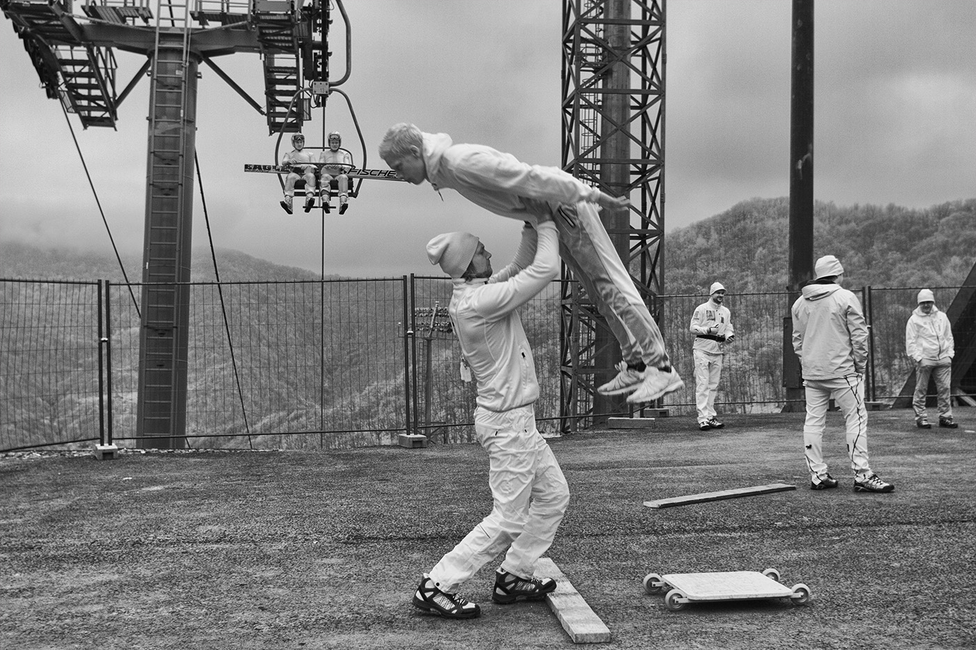 Sochi 2014: Ski jump training in Infrared. © 2015 David Burnett /I.O.C./Contact Press Images