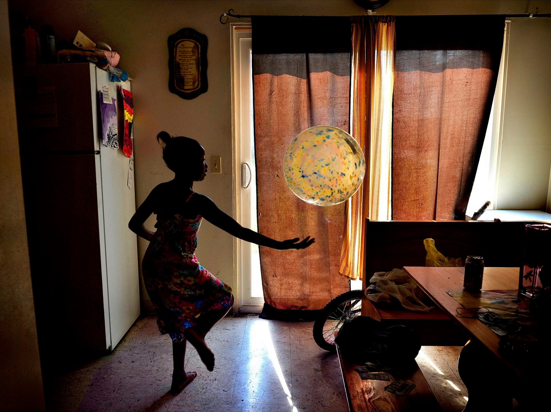 For our final Katrina anniversary story we spent time with the Williams family. (this is 10-year-old Taja who came to Nebraska when she was one-month old) They lost everything and ended as up as refugees in Nebraska. To say that it was a culture shock is an understatement. © 2015 Michael S. Williamson/The Washington Post