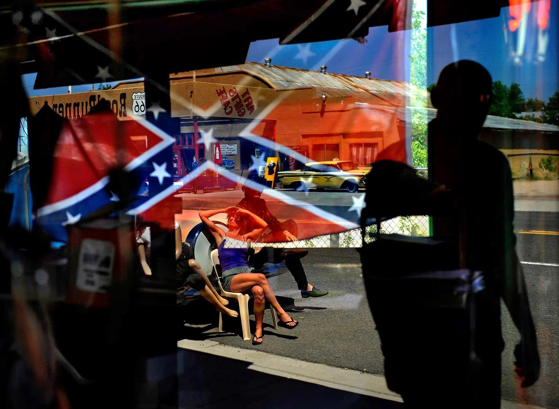 "Racial wallpaper" (thank Jon Stewart for the term) has been hanging on flag poles and in windows and in gift shops for too long. Well America, it looks like a part of your very ugly decor is going to get a makeover in some places. About time. © 2015 Michael S. Williamson/The Washington Post