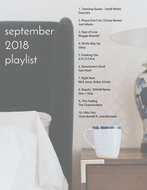 september 2018 playlist.