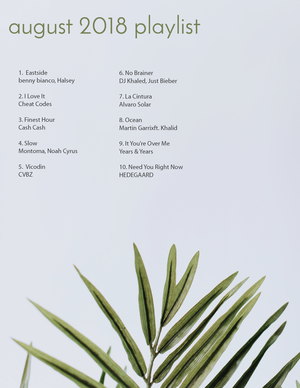 august 2018 playlist.