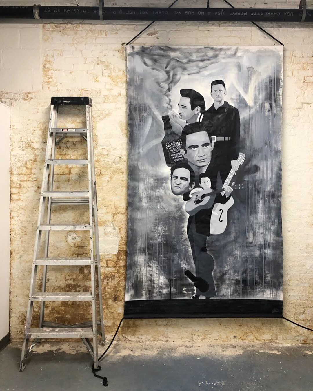 Johnny Cash: Portrait Collage (Commission)