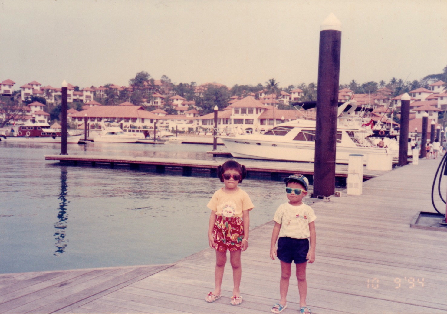 My younger brother and I hanging out at Nongsa Point Marina.