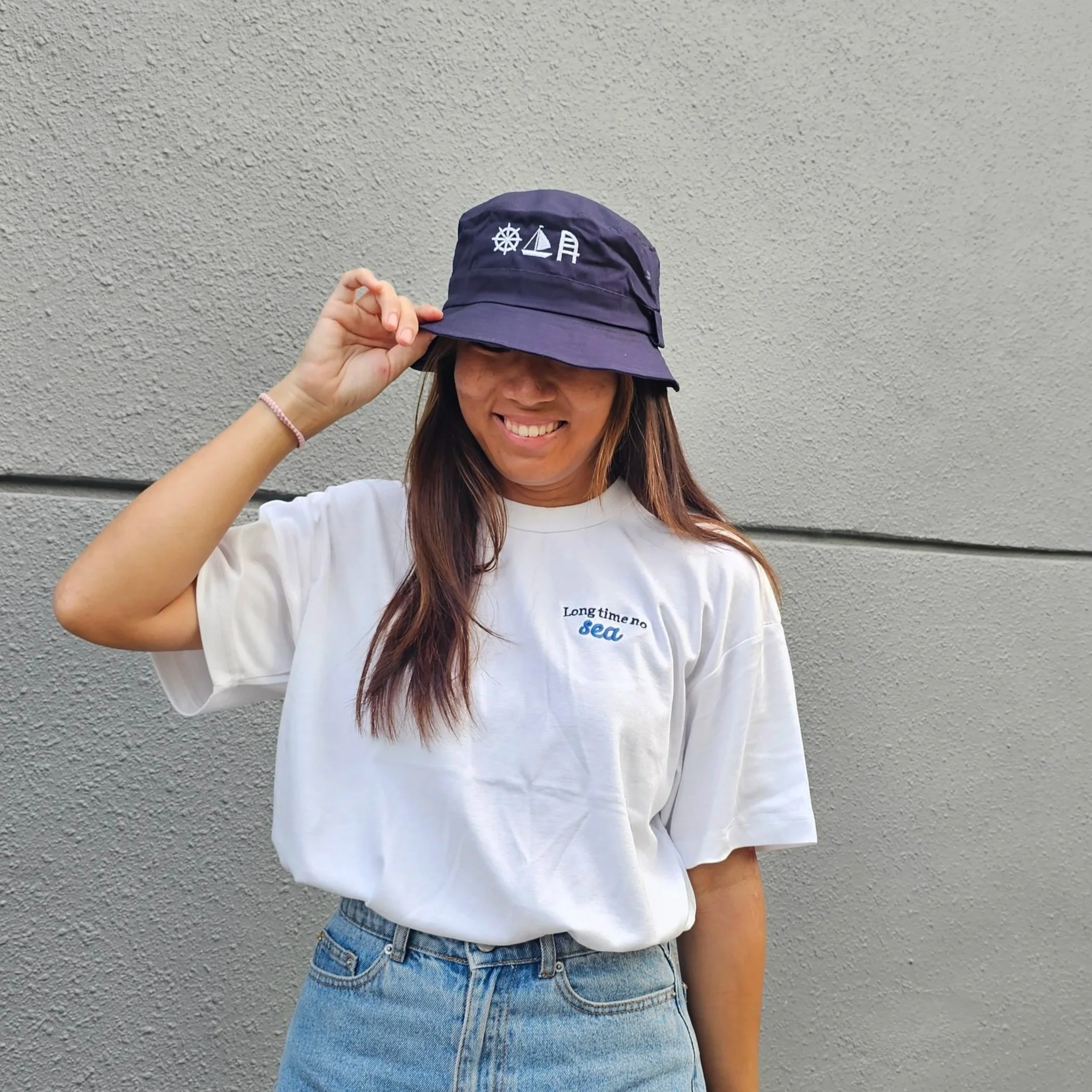 long time no sea Cotton Tee (Oversized Fit)