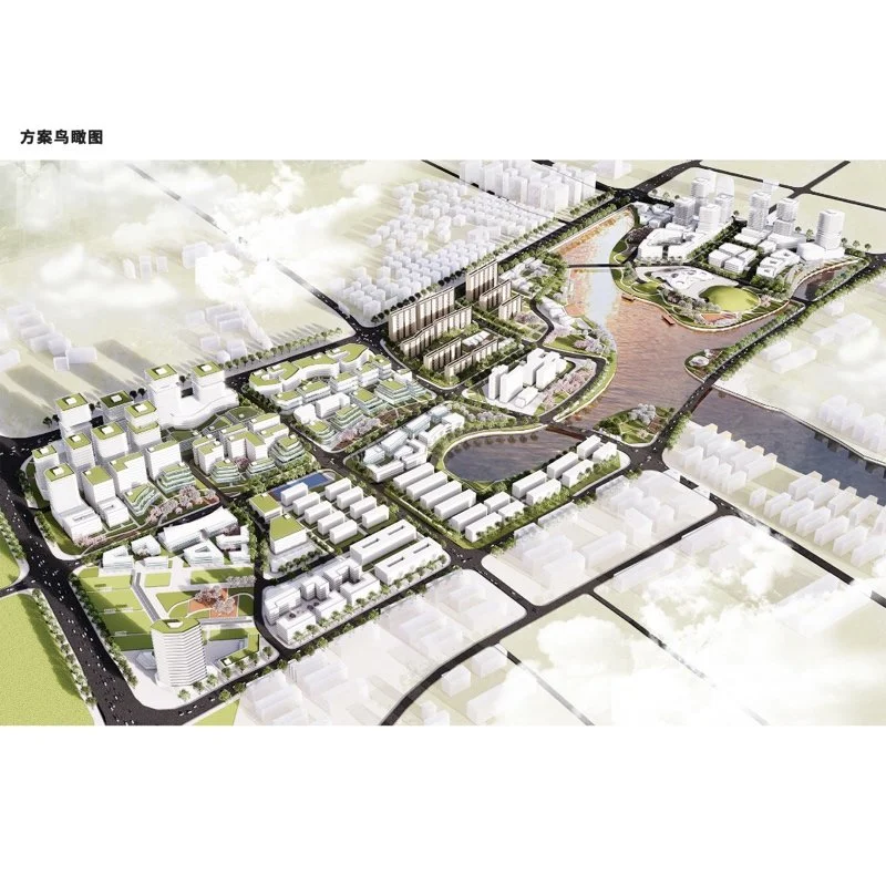 绿野弥城，智“汇”湖畔——隆平片区核心区城市设计；基于生态低碳理念下的产学研一体化城市设计