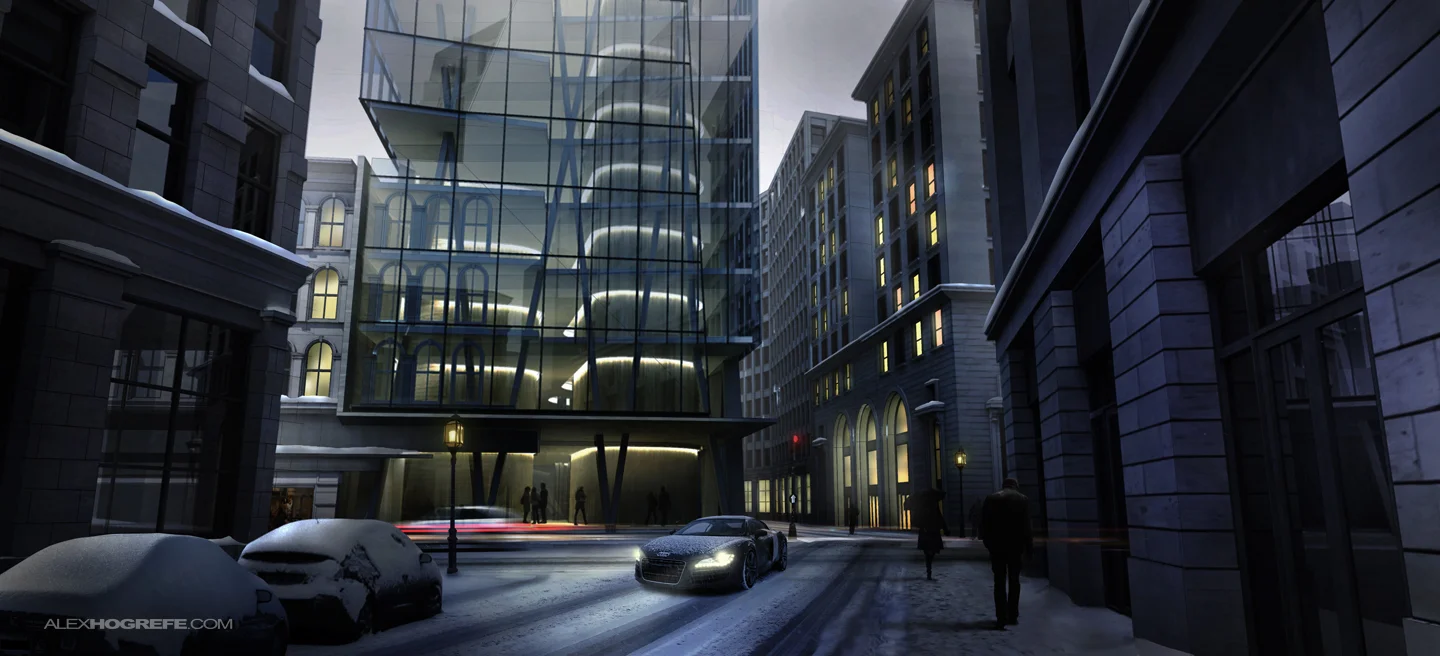 绘制灯光:外部玻璃