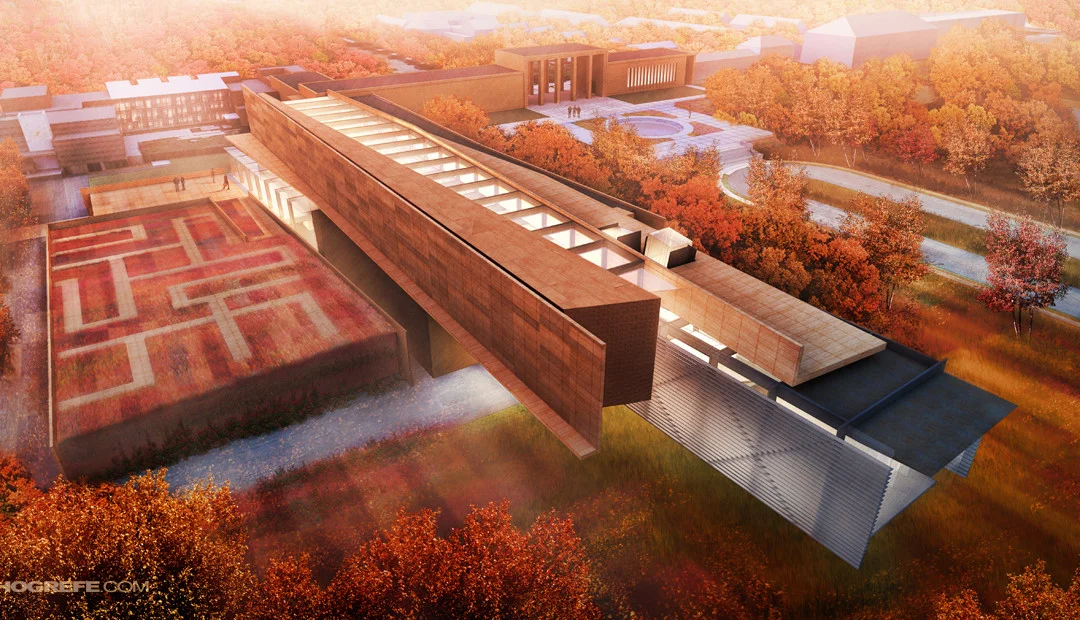 秋季鸟瞰图:克兰布鲁克渲染图