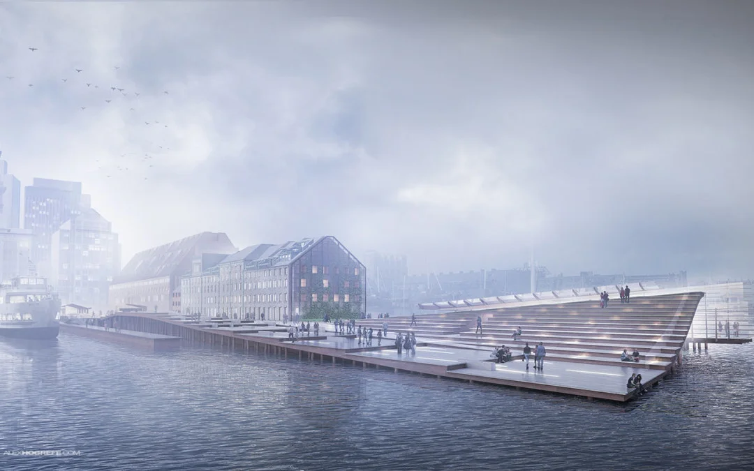 长码头设计:雾天早晨透视渲染:第二部分