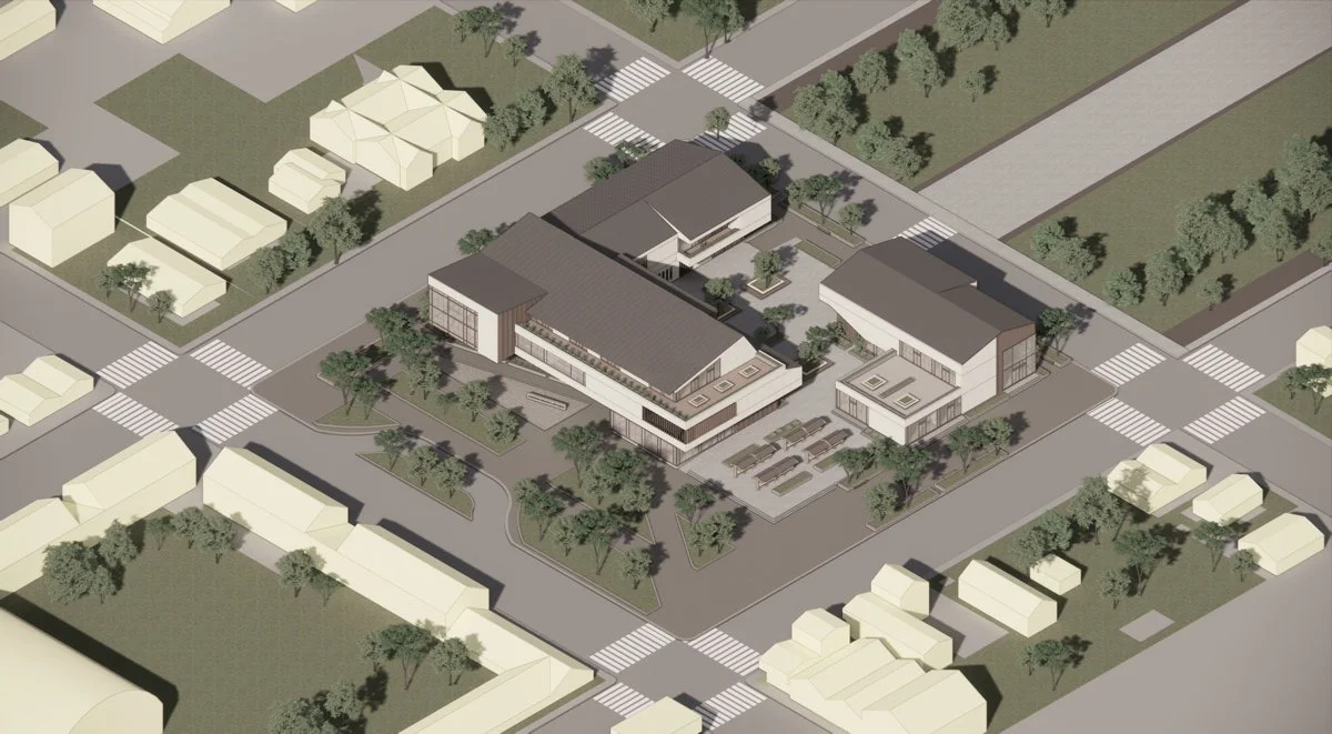 旧机场旁的市民中心：奥克萨潘帕政府建筑（Civic Center by the Old Airstrip Government Building in Oxapampa）