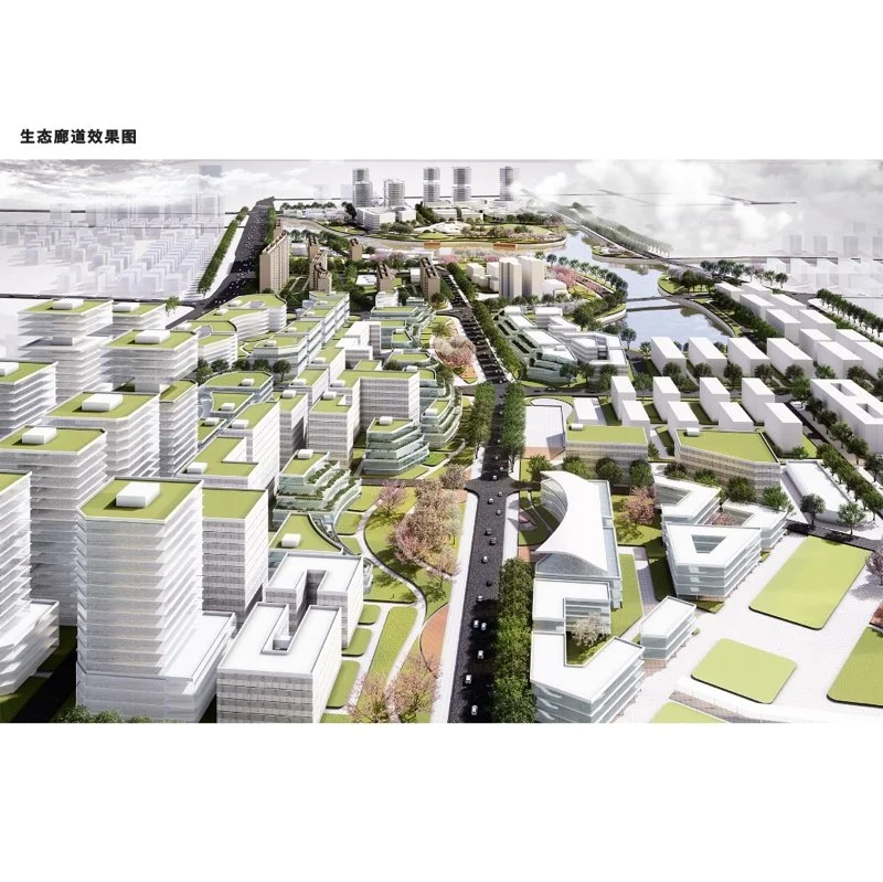 绿野弥城，智“汇”湖畔——隆平片区核心区城市设计；基于生态低碳理念下的产学研一体化城市设计
