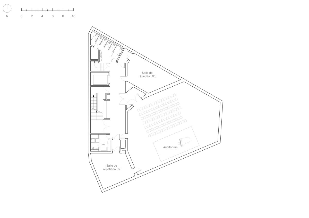 达罗·拉西仁展馆和玛德琳·佩莱蒂青年住宅（Dareau La Sirène Pavilion and Madeleine Pelletier Youth Residence）