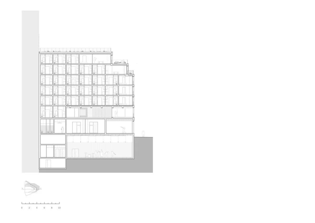 达罗·拉西仁展馆和玛德琳·佩莱蒂青年住宅（Dareau La Sirène Pavilion and Madeleine Pelletier Youth Residence）