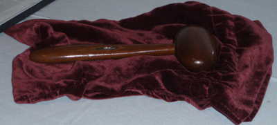 Photo of the GSOC gavel taken during the 2010 GSOC banquet.