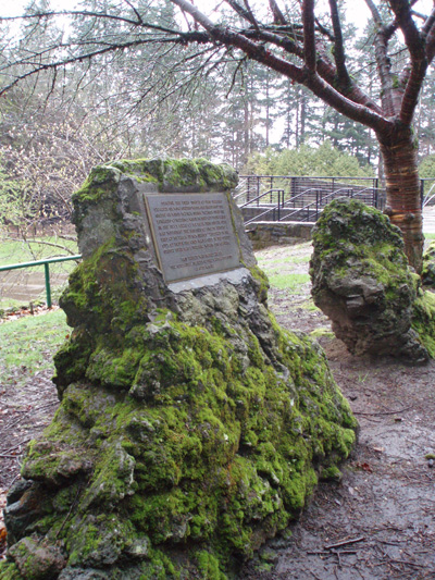 The GSOC plaque has graced this part of Mt. Tabor Park for over half a century.