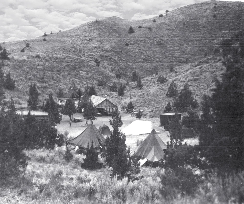 Camp Hancock in its early days. (Photo courtesy Ed Bushby)
