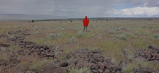 jan at center of mima mound