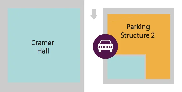 Lecture Parking Available for $5 in Parking Structure across from Cramer Hall