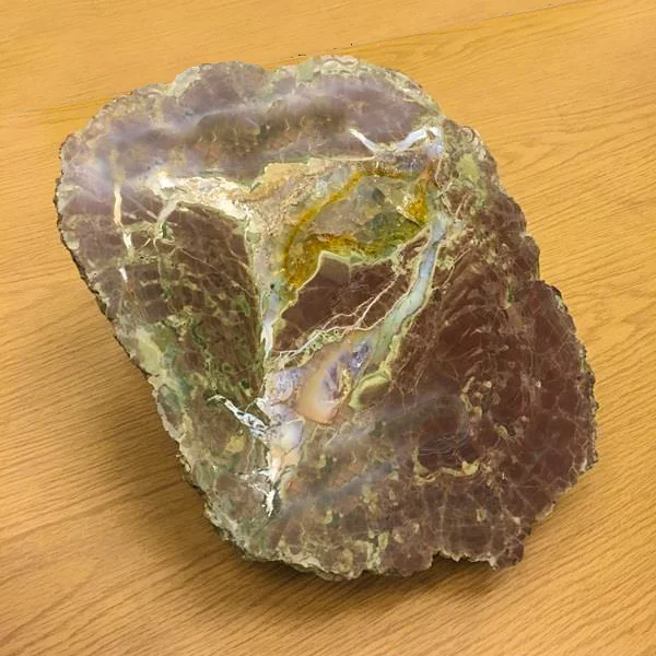 Moclock brought this huge thunderegg from Opal Butte for the GSOC crowd to ogle.