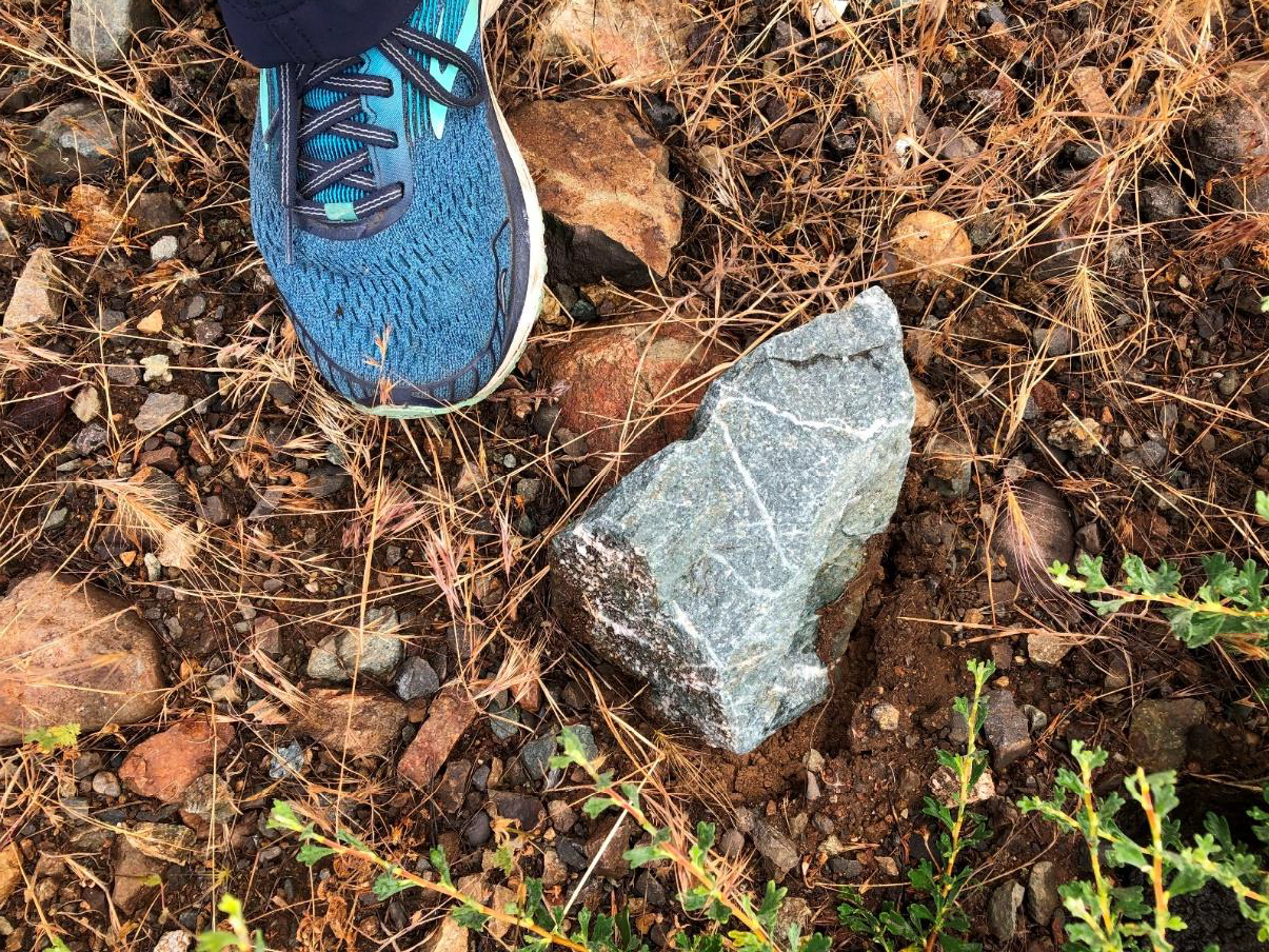 And here is a picture of a greenstone from the first stop.