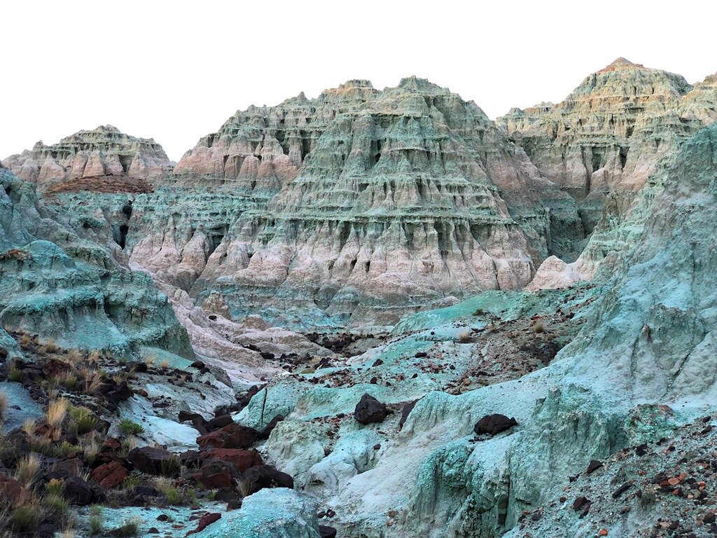  Color enhanced photo of the Blue Basin in the fading light 