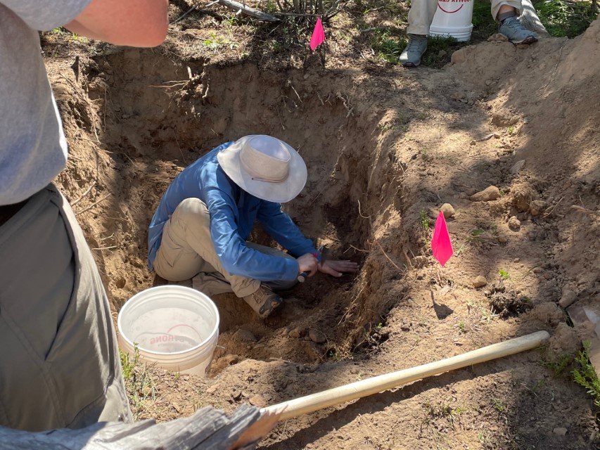  Andrew jumped in to do some of the detail work, still unsure that we actually found it. 