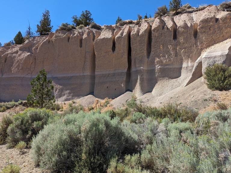  Stop 7 - Tumalo Tuff - layered sediment typical of underlying “paving” in central Oregon under the High Cascades 