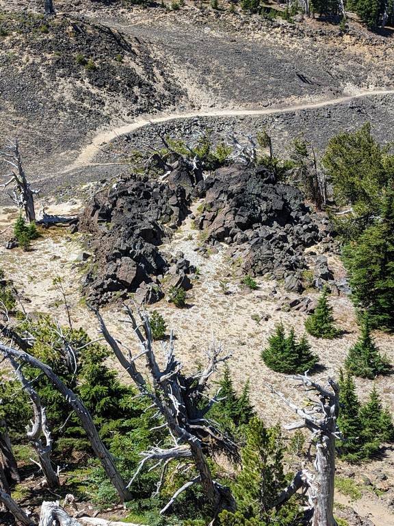  Larger pieces of lava seen on Mt Bachelor 
