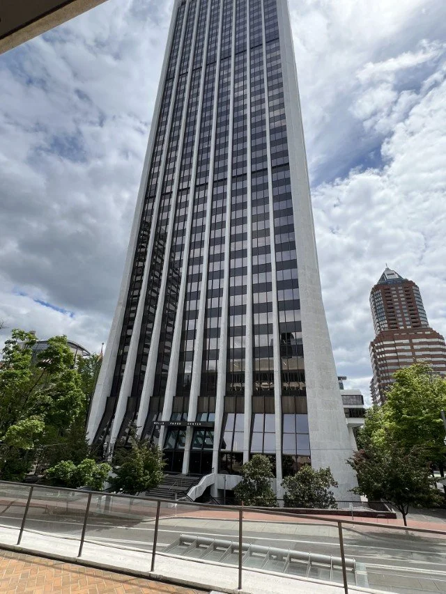  The magnificent Wells Fargo Center, originally called the First Interstate Bank Building 