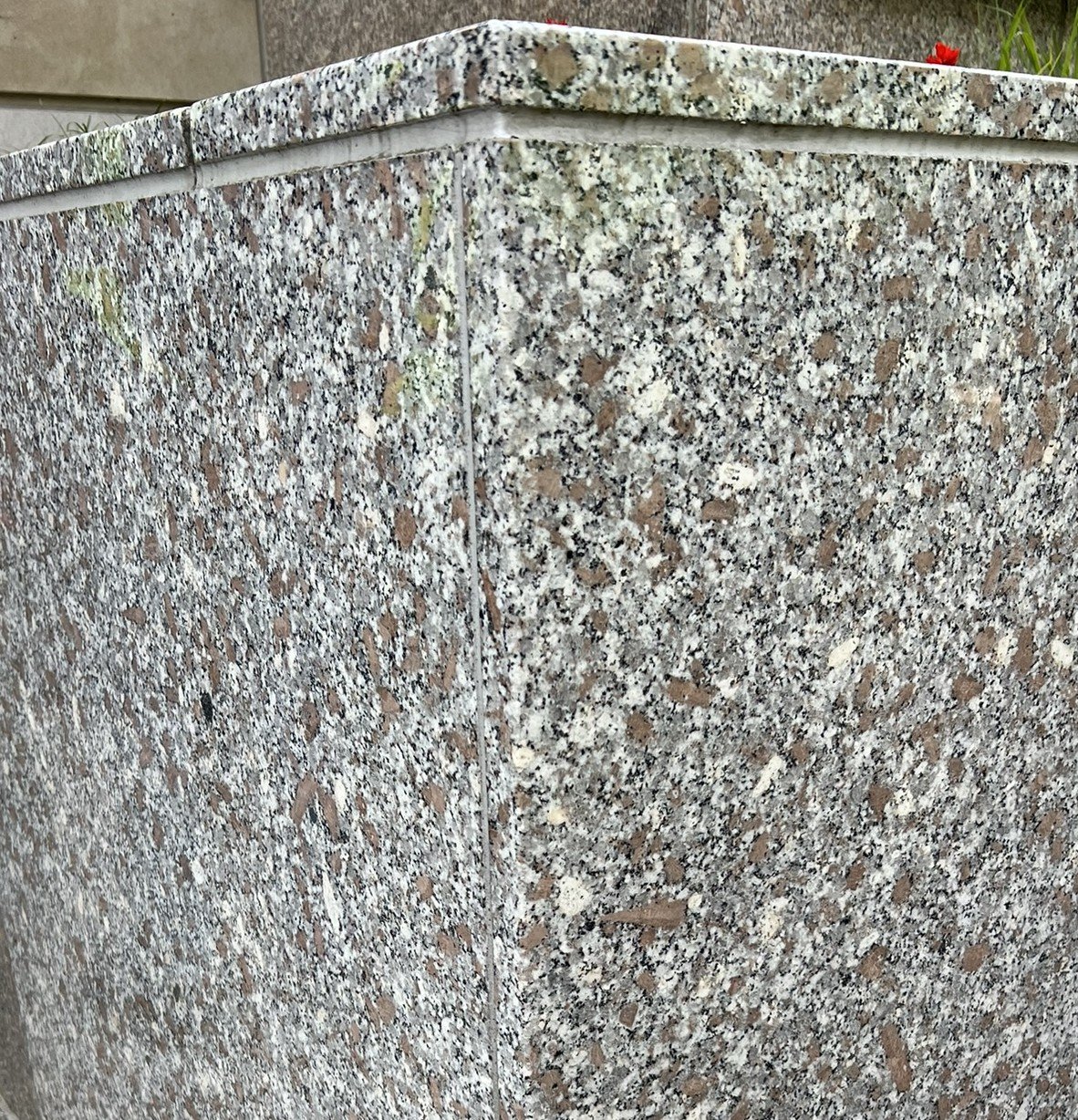  Orbicular granite at courtyard fountain 