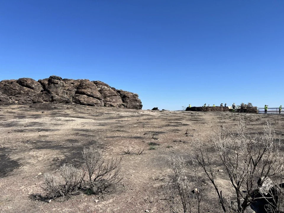  Fire damage at the overlook. 