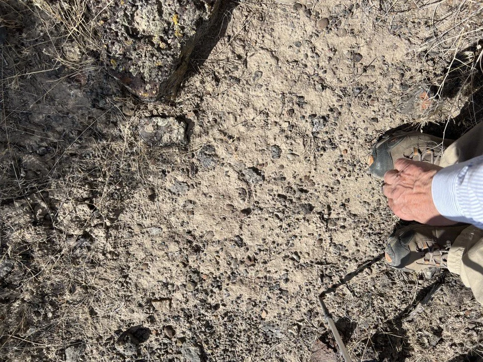  Blitzen bed pebbles blown out of Dry Maar. 