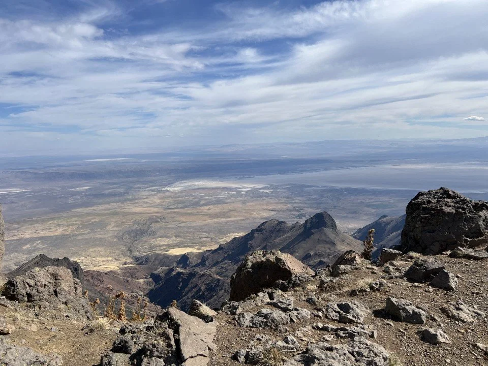  looking southeast into the Alvord Desert, with its hot springs and lake bed sediments - and infinity. 